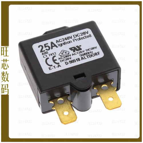 1658-A00-00-P10-25A【CIR BRKR THRM 25A 240VAC 28VDC】