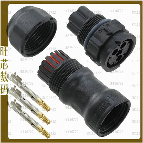 DC-03BMFA-QL8SPP【CONN RCPT FMALE 3POS GOLD CRIMP】
