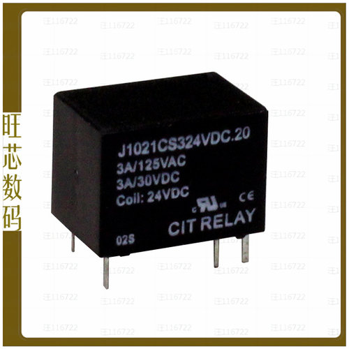 J1021CS324VDC.20【RELAY GEN PURPOSE SPDT 3A 24V】