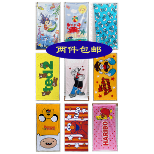 包邮！50x100cm多款卡通纯棉全棉儿童成人吸水毛巾披巾枕巾浴巾