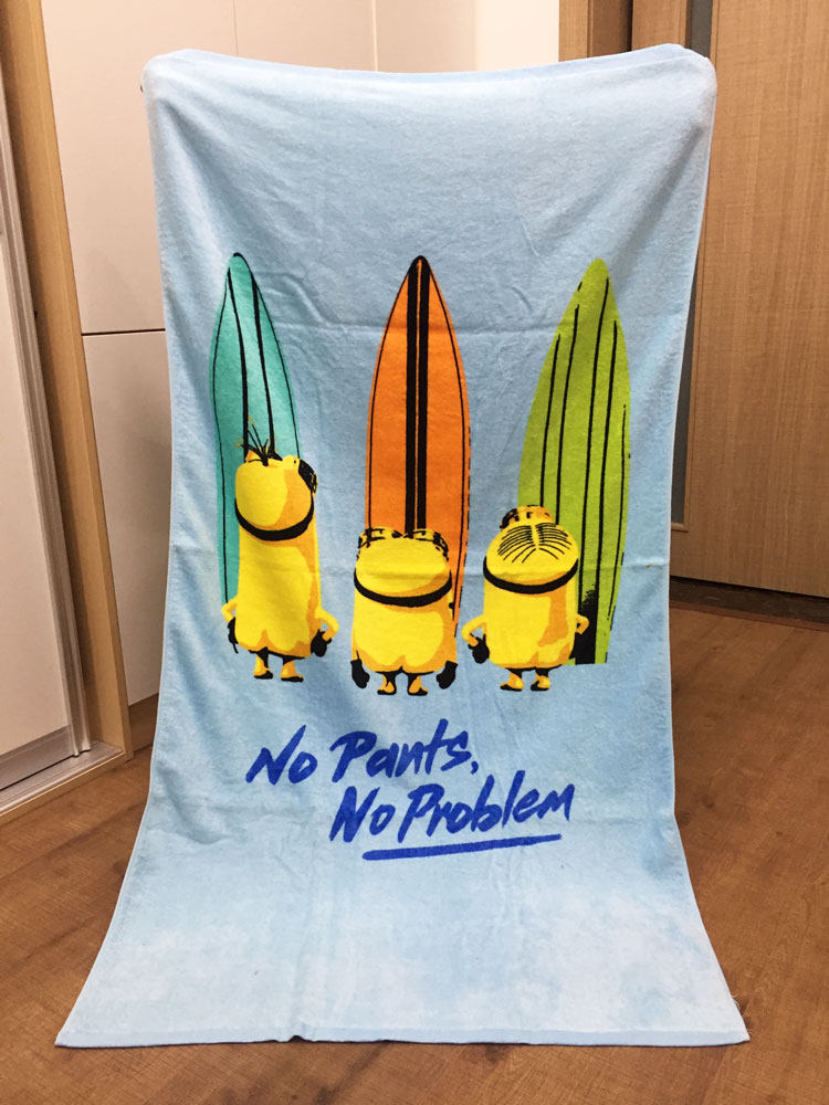 75x150cm滑板小萌人 外贸卡通纯棉全棉大浴巾成人洗澡巾沙滩巾,居家布艺,浴巾,淘宝优惠券,粉丝福利购,淘宝优惠卷