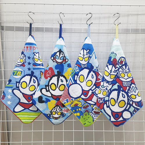 可挂方巾毛巾纯棉可爱儿童男孩