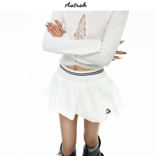 韩系古早短裙女蓬蓬裙