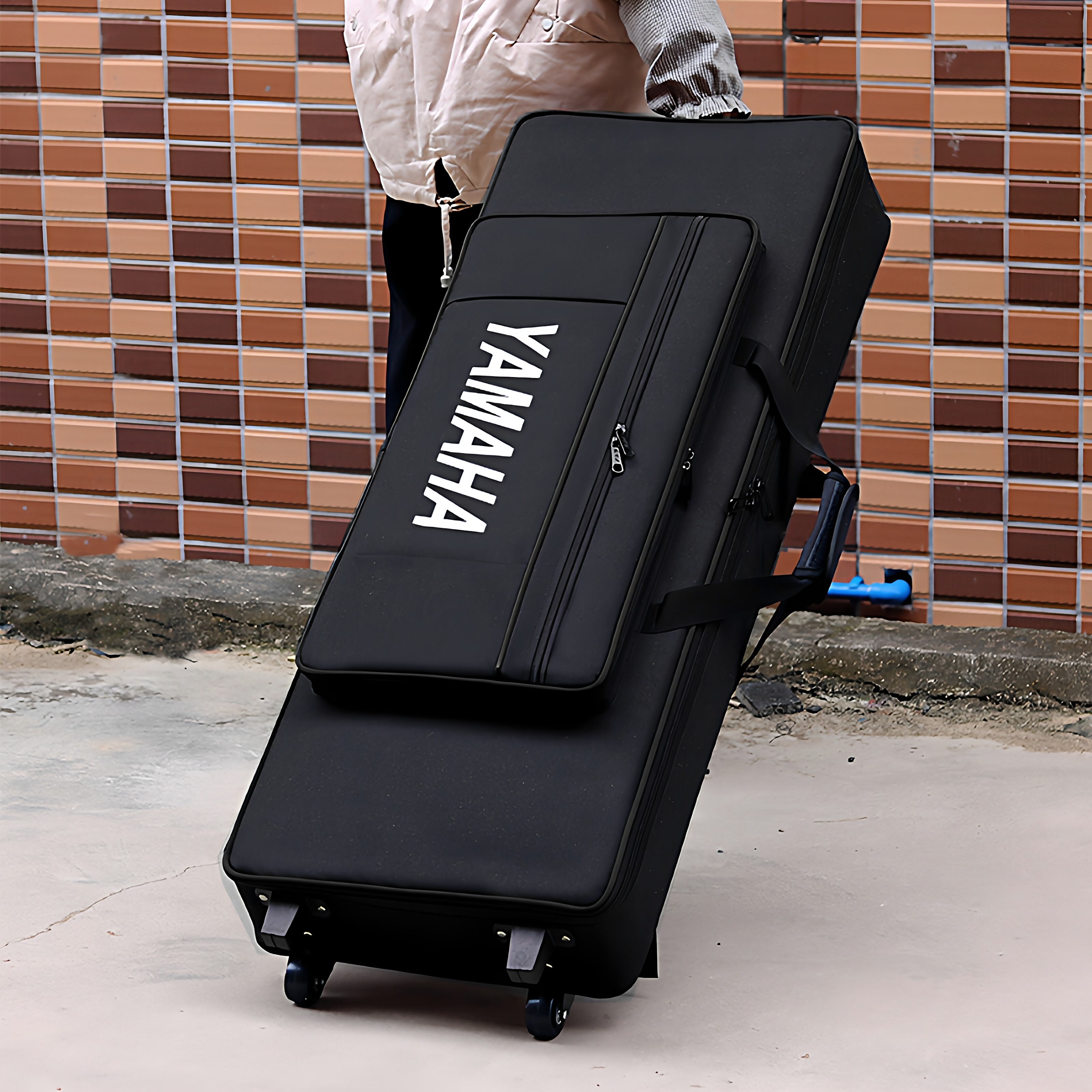 雅马哈ELC-02 ELA-1双排键电子琴包61 7376 88键带轮轱辘琴套定制