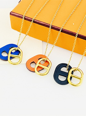 欧美猪鼻子钛钢吊坠男女