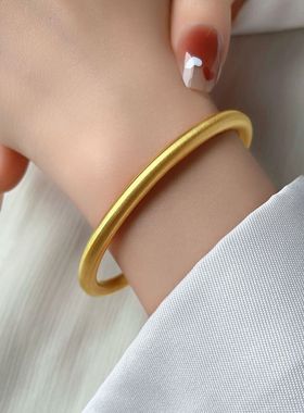 古法传承手镯女钛钢素圈手环