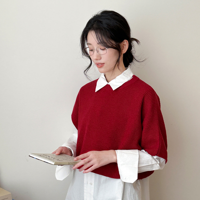 2025新款秋冬叠穿披肩百搭韩系女高级感时尚小众毛线斗篷套头围脖