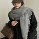 百搭羊毛披肩高档针织围巾女冬季 秋冬新款 时尚 保暖围脖三角巾外搭