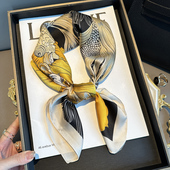 70cm小丝巾围巾女搭配衬衫 鲤鱼围脖多功能春秋夏季 妈妈小方巾丝带