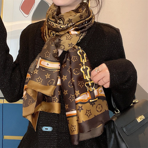 韩版春秋时尚百搭丝巾女高级