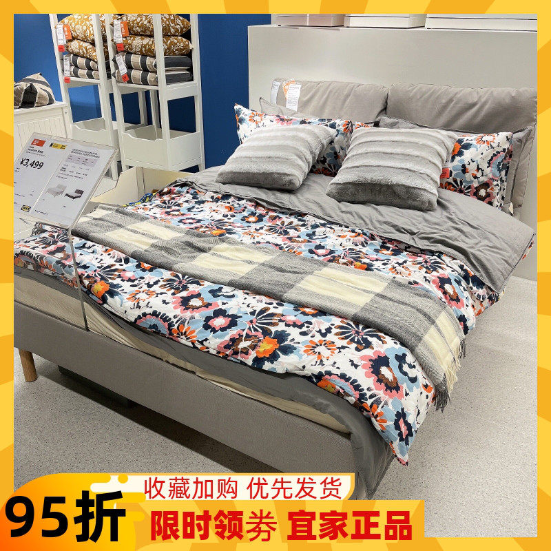 IKEA宜家赛格松软包床架迪瑟略多尺寸1.8米1.5米小户型床简约现代