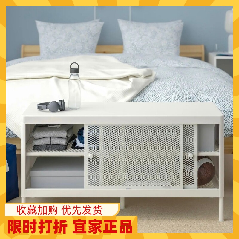 国内宜家马凯帕滑门储物式长凳鞋柜换鞋凳附储物格长凳收纳柜鞋柜