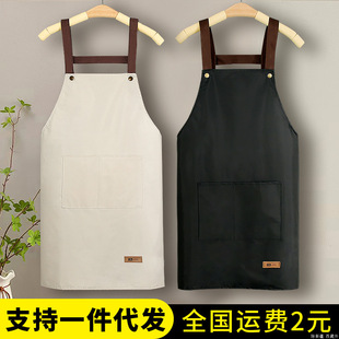背带围裙定制厨房家用高颜值工作服做饭耐脏防水防油定做广告围腰