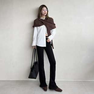 町秀微喇叭裤马蹄牛仔裤子女修身显瘦秋季2025新款高个子加长拖地