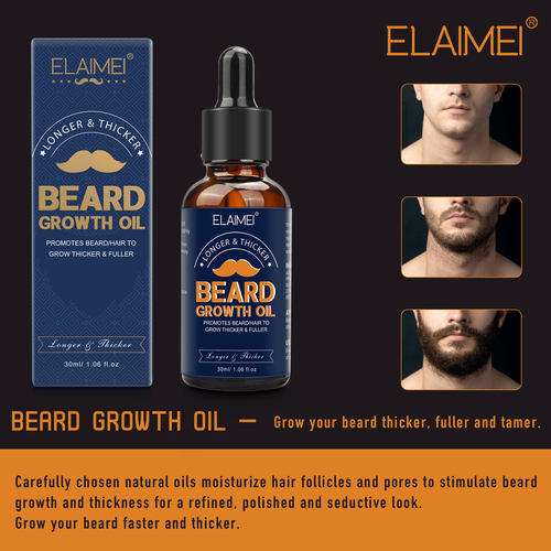 ELAIMEI BEARD GROWTH OIL 胡须生长液保养胡须滋养胡子胸毛增长