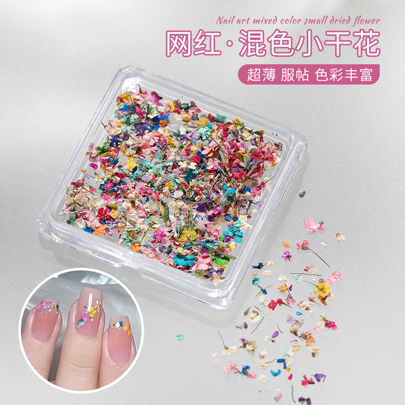 美甲干花混装小碎花瓣图片