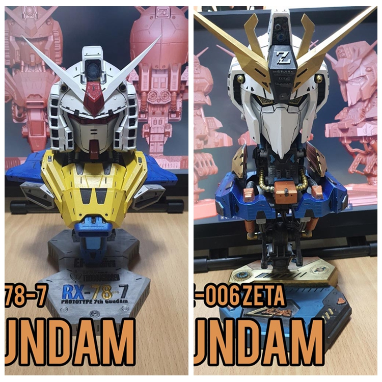MSZ-006+RX-787高达半身像 3D打印模型stl数据 文件