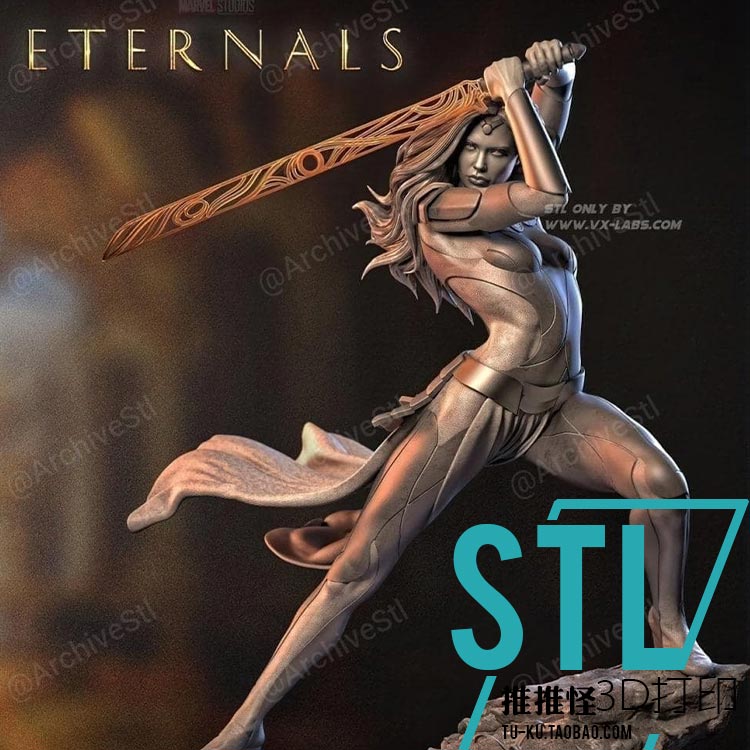 永恒族(ETERNALS)朱莉版/ 3D打印模型stl数据文件白胚人物服务