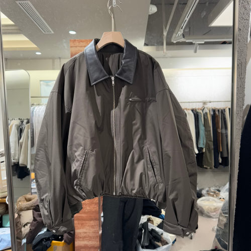欧洲站秋季新款拼接鹅绒羽绒服