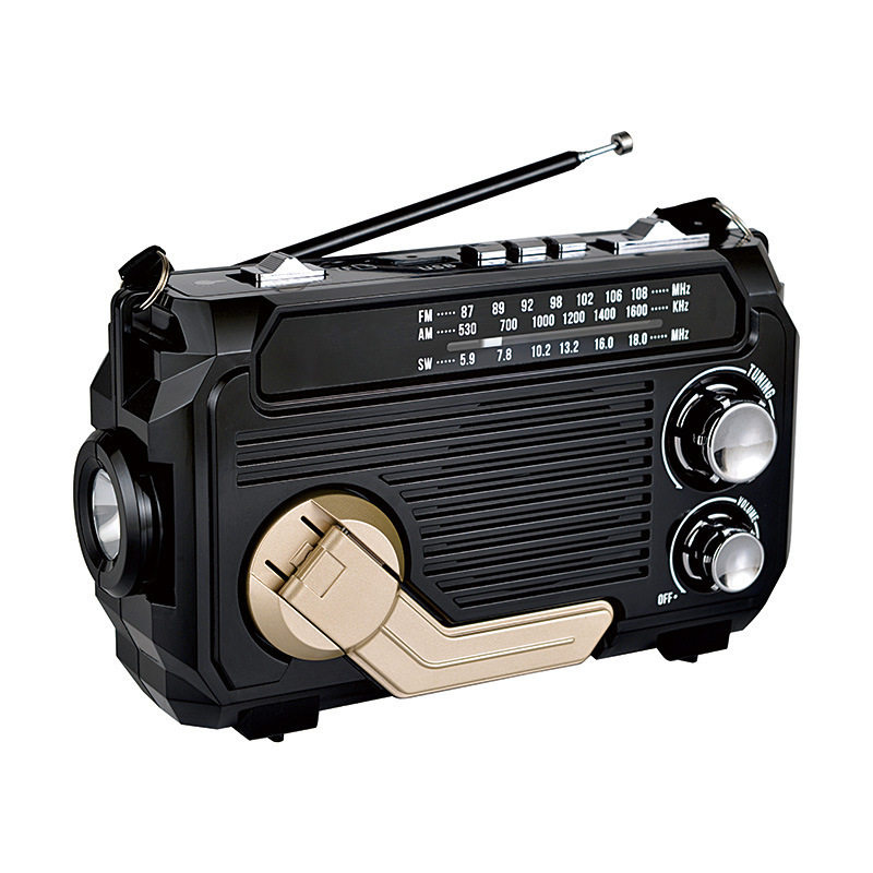 PX77收音机手摇发电太阳能充电音箱多波段多功能蓝牙音响
