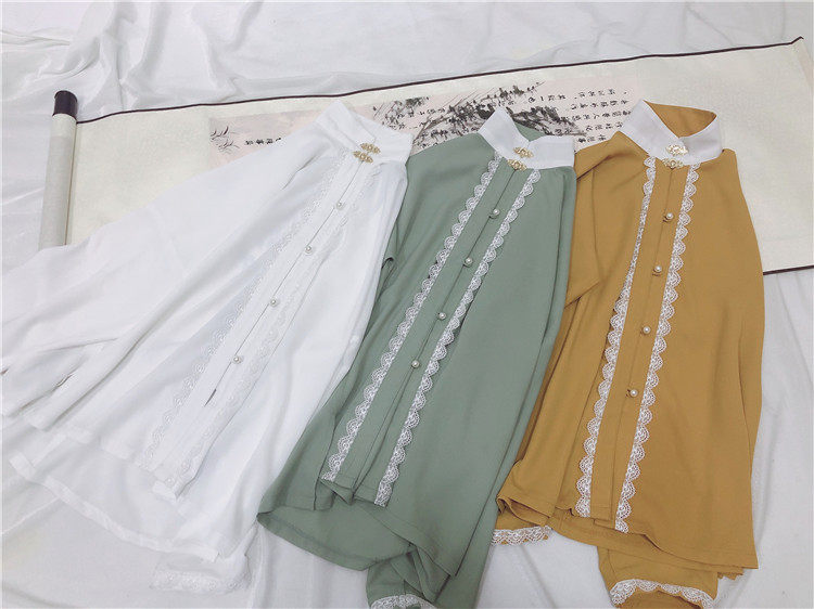 十里七巷 入梦来 现货 春秋立领对襟汉服短衫冰激凌蕾丝合领衫|msdalam kategori Butik wanita / wanita, shirt - dari Buy2taobao.com untuk memberikan perkhidmatan ejen Taobao profesional membeli