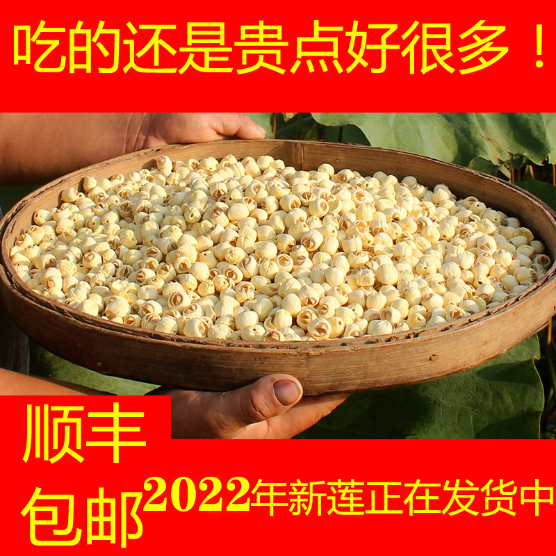 2025年特级江西广昌莲子干货1000g去芯白莲农家手工无硫熏莲子干