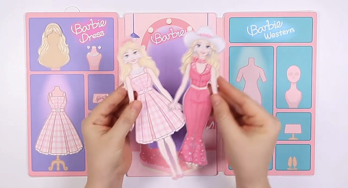 豪华换装芭比派娃娃屋安静书diy材料包儿童手工制作玩具益智解压