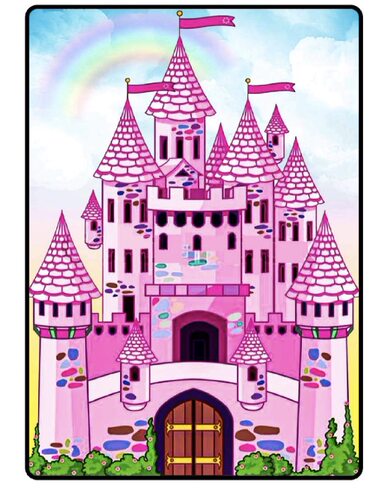 Toca 托卡粉色公主城堡主题安静书DIY素材手工制作豪华材料包玩具