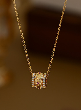 真金电镀微镶锆石气质锁骨链