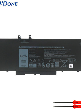 适用戴尔Latitude 5410 5411 5501 5510 5511 R8D7N 3HWPP 电池