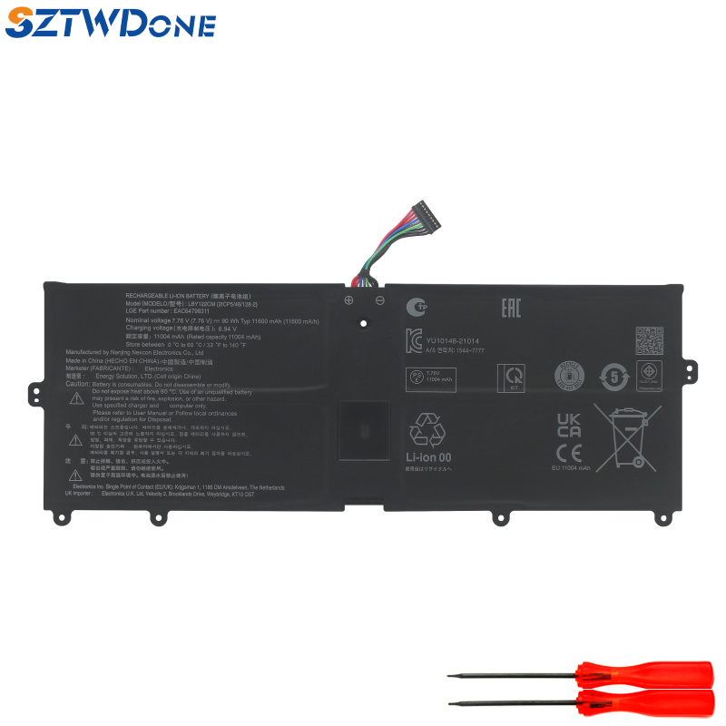 SZTWDONE适用 LG Gram LBY122CM 16Z90R 17Z90Q 90WH 笔记本电池