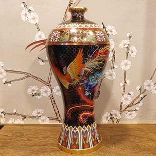 景泰蓝凤舞九天摆件传统手工艺外事送礼送老外礼品家居摆件