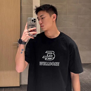 短袖 WELLDONE T恤 情侣半袖 男士 TRACK 26SS小众潮牌设计感感夏季
