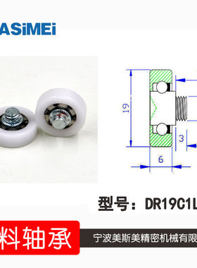 厂家直销DR19C1L3塑料滑轮 高端曝光机专用滑轮 进口塑料轴承滑轮