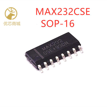 MAX232CSE MAX232 贴片SOP-16   RS-232接口IC/双收发器