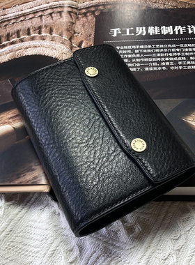 革物商店knox三折复刻版纯手工m5 a7 a6  黑色mbox lux 牛皮手账