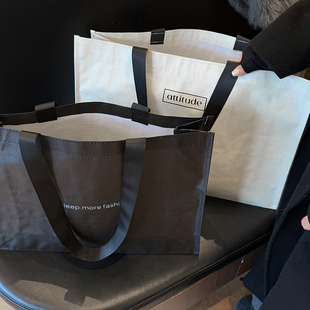 服装店大容量编织袋女装衣服包装打包购物带手提棕色黑色礼品袋子