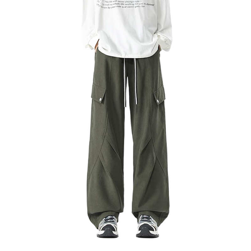 工装裤子男春秋季美式街头复古潮牌束脚休闲运动裤长裤机能冲锋裤