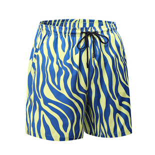 宽松休闲五分裤 速干运动短裤 抽绳 男士 条纹沙滩裤