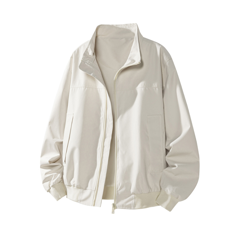 经典美式基础款百搭外套男女同款复古版型立领夹克