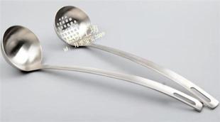 高档餐具加深加厚304不锈钢火锅汤勺、漏勺两个一套火锅勺子