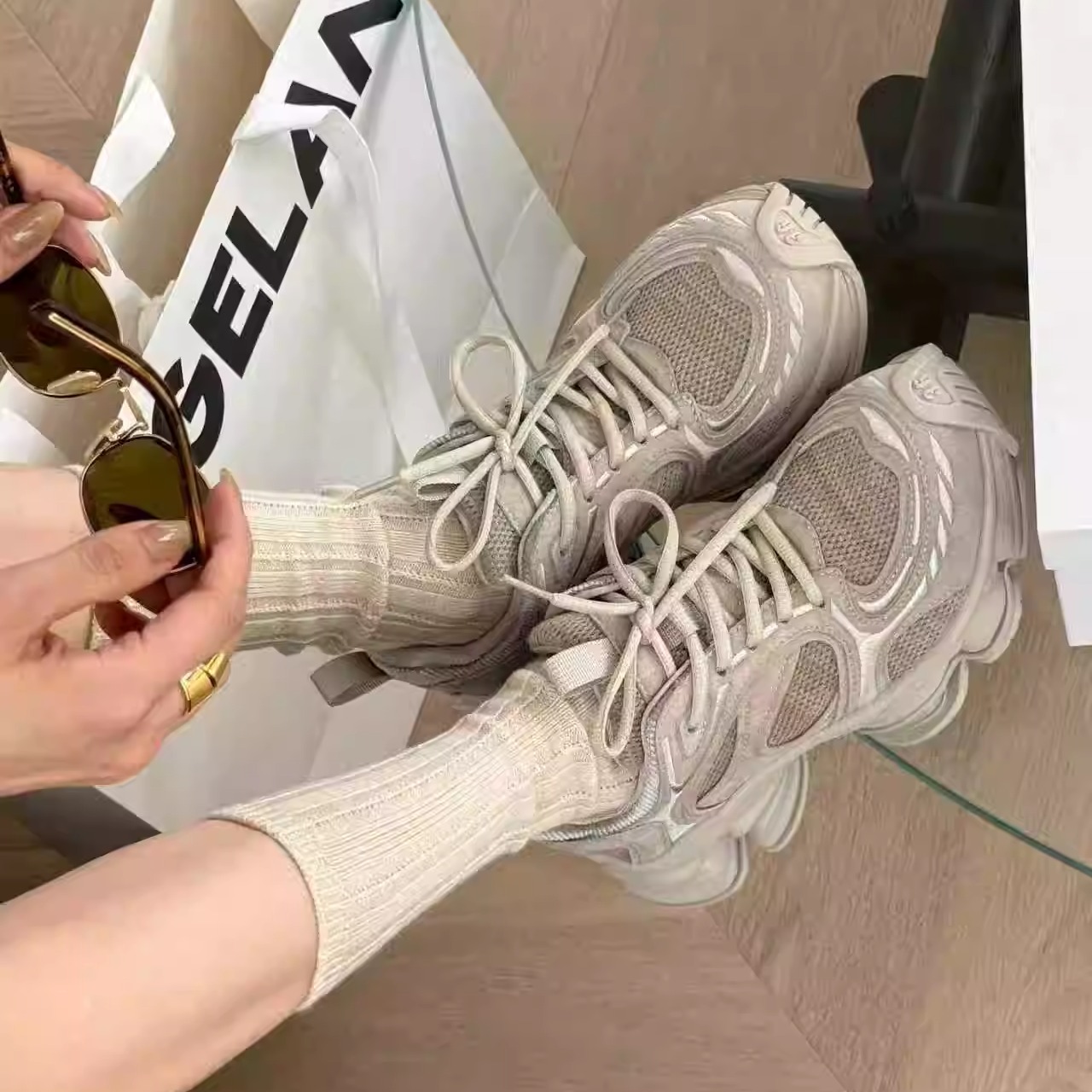 【断码特价】诗歌兰韩版厚底老爹鞋