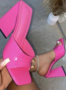 ladies high heel Slippers women shoes big size 43