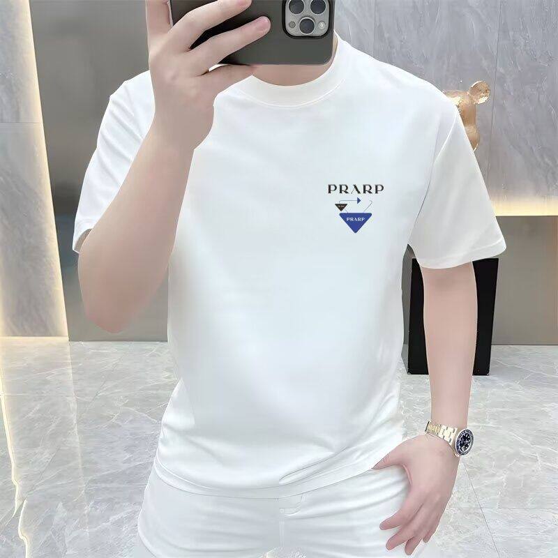 夏季新款潮牌ins个性短袖t恤男印花青少年流行休闲半袖男上衣