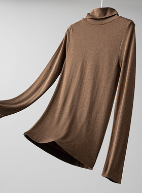 新品BIS秋冬美雅碧保暖高堆堆领打底衫防起球显瘦透气女长袖上衣