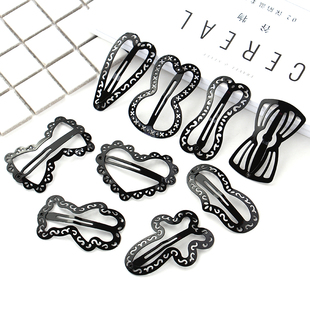 特价成人黑色大号发夹刘海BB夹头饰品磨砂韩国迷你一字发卡子发饰