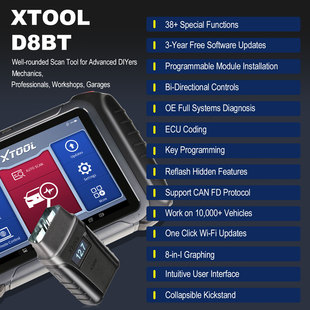 Tool Service XTOOL ECU Diagnostic Functions Coding D8BT