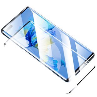 连环马适用华为mate40pro手机膜meta40钢化水凝膜40e全屏覆盖epro新款m40rs保时捷+曲面mt全胶met防指纹十软