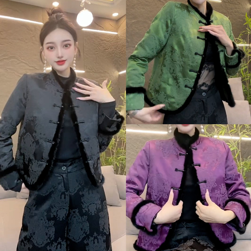 新中式国风棉服短款外套女