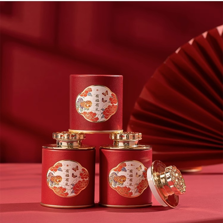 有礼有福喜茶小罐茶伴手礼实用结婚过寿回礼小礼品大红袍玫瑰茶